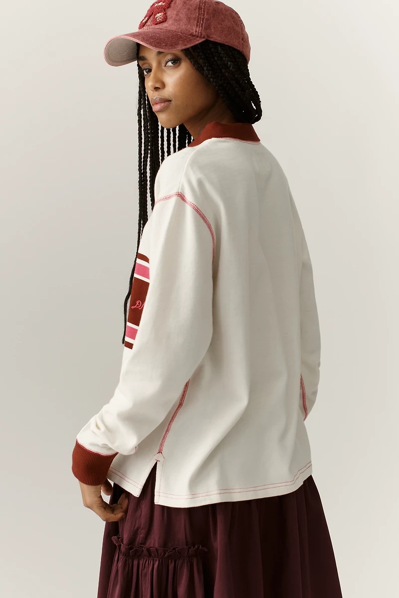 Damson Madder Olina Long-Sleeve Organic Cotton Pullover