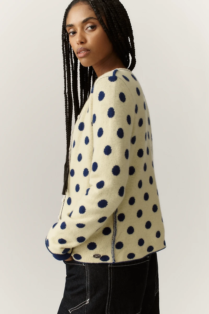 Damson Madder Tabitha Wool Reversible Cardigan Sweater