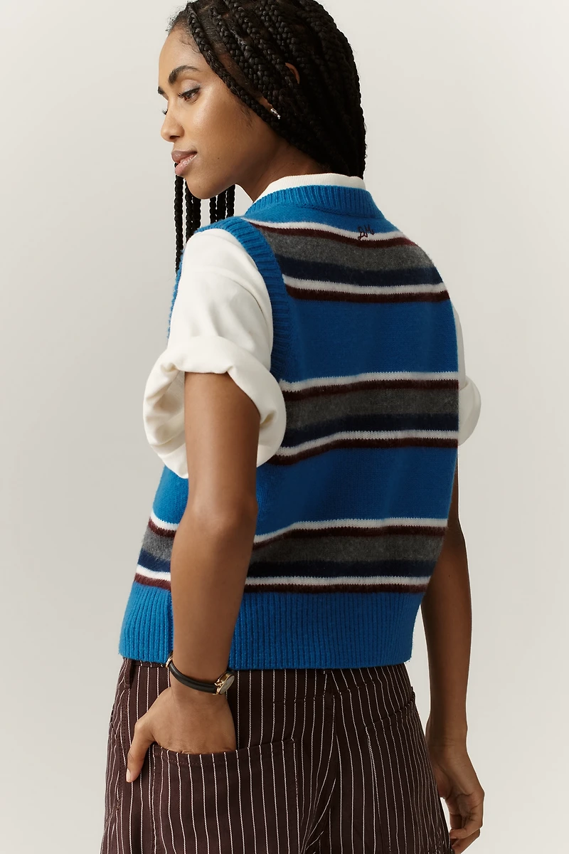 Damson Madder Sophie Button-Front Sweater Vest