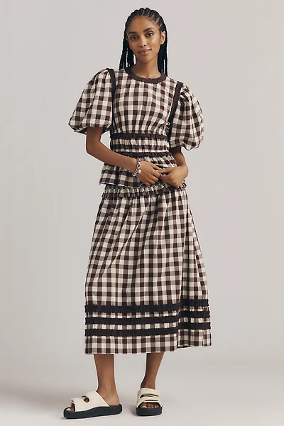 Damson Madder Everly Ruffle Blouse