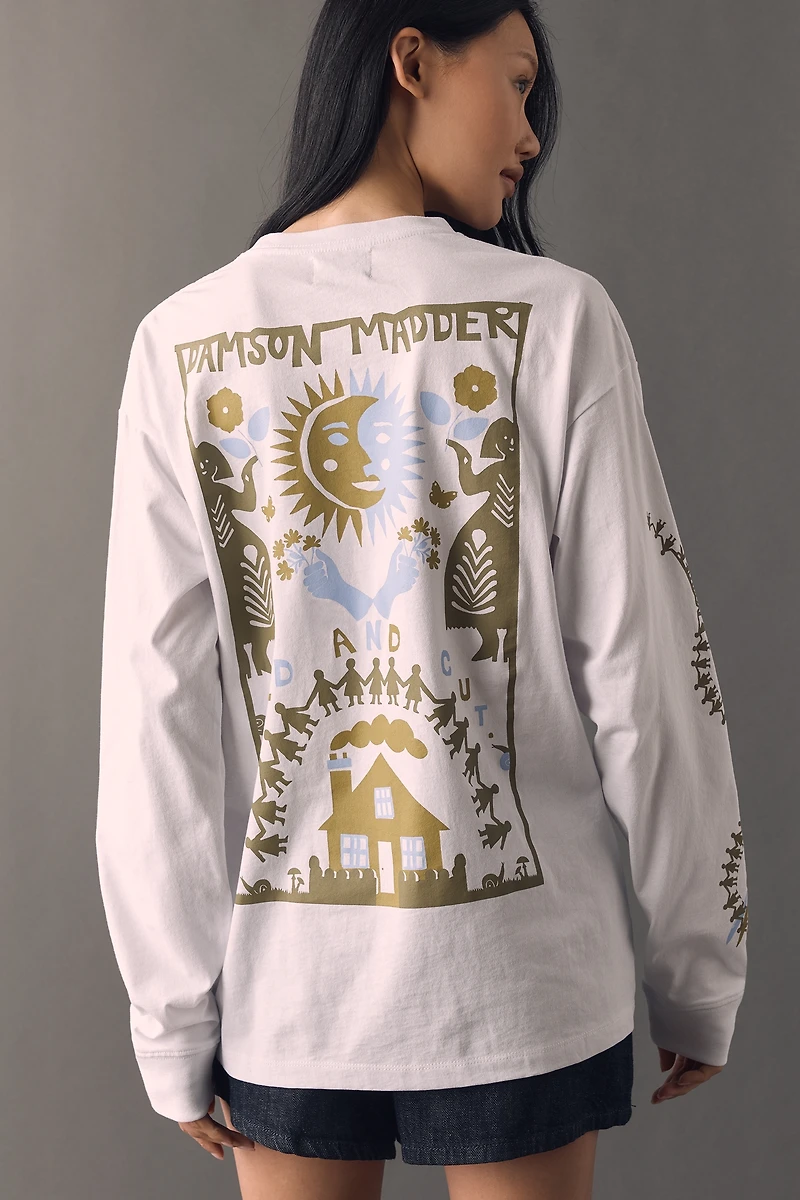 Damson Madder Organic Cotton Paper Girls Tee