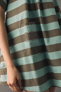 Damson Madder Maggie Cotton Stripe Mini Dress