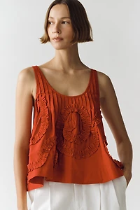 Damson Madder Stella Cotton Ruffle Tank