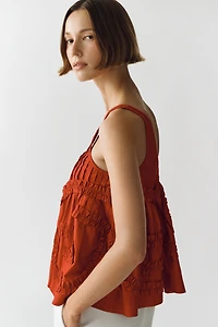 Damson Madder Stella Cotton Ruffle Tank