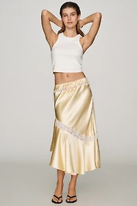 Damson Madder Delphia Satin Midi Skirt