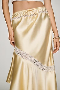 Damson Madder Delphia Satin Midi Skirt