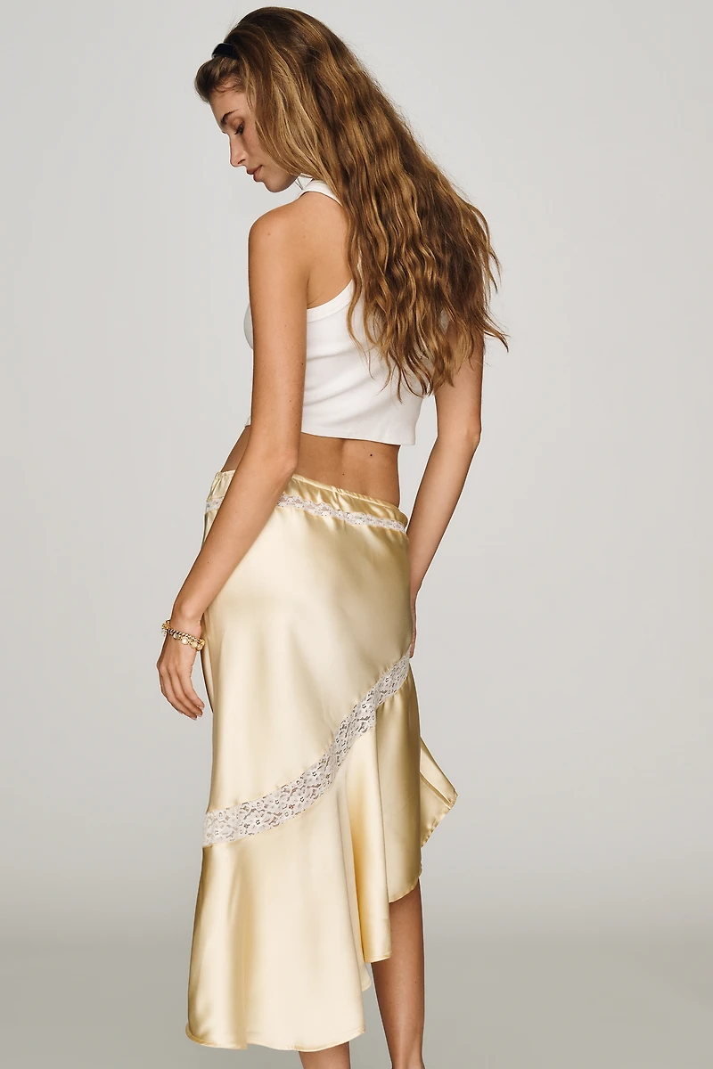 Damson Madder Delphia Satin Midi Skirt