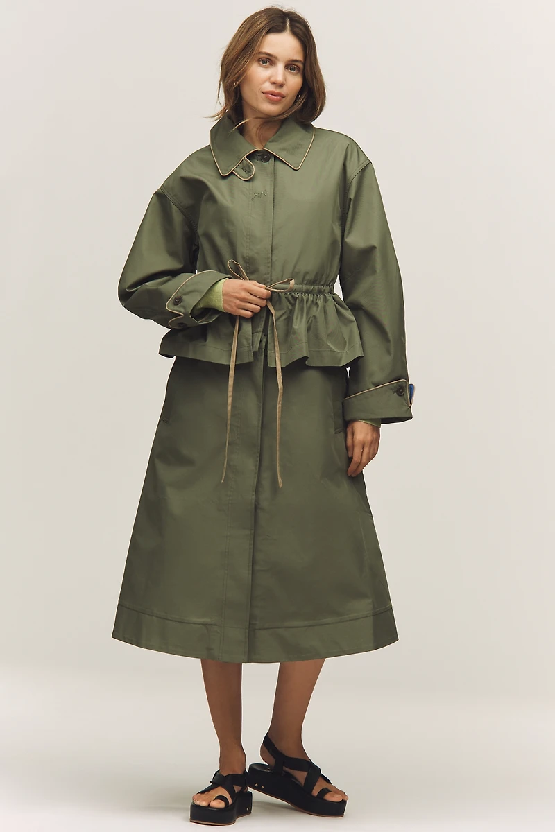 Damson Madder Myrtle Convertible Trench Coat