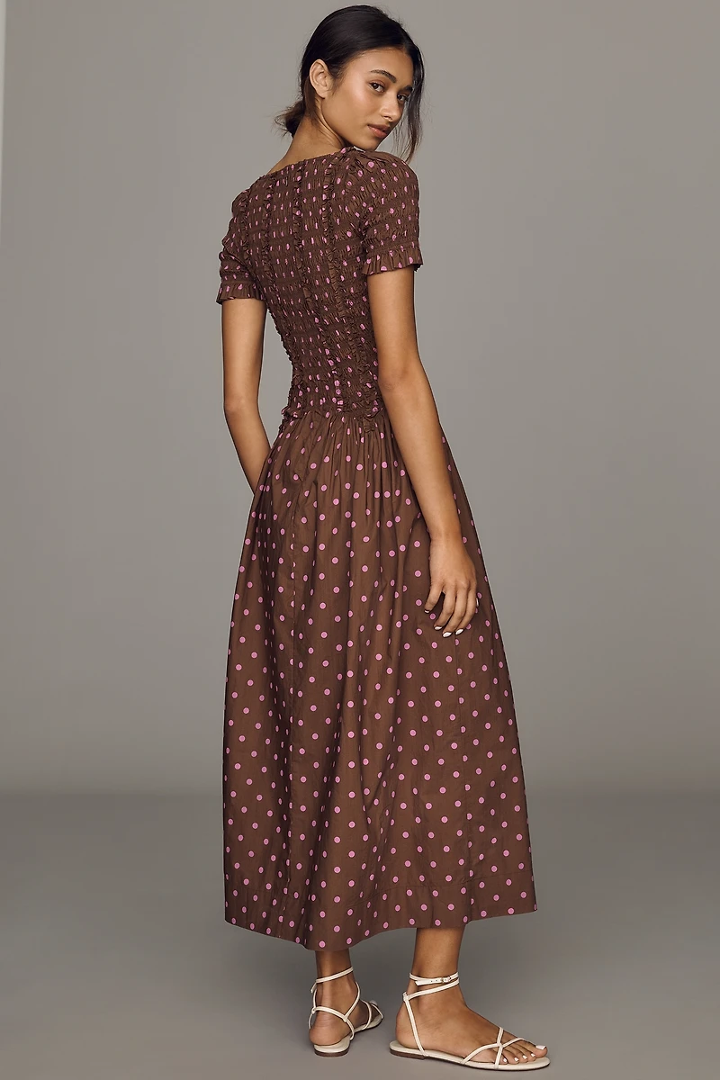 Damson Madder Raphaela 100% Cotton Midi Dress