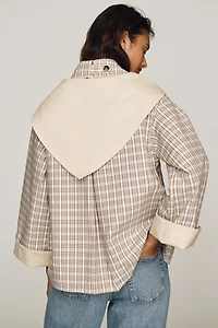 Damson Madder Jerry Cotton Reversible Crop Trench Coat