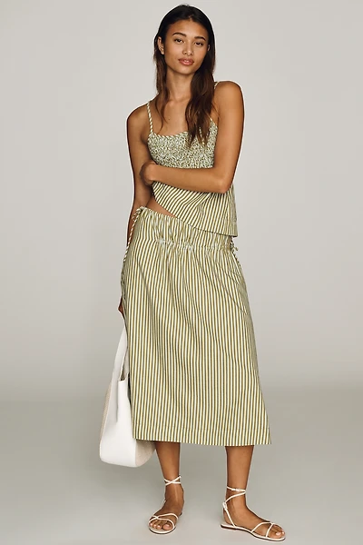 Damson Madder Caspia Cotton Midi Skirt