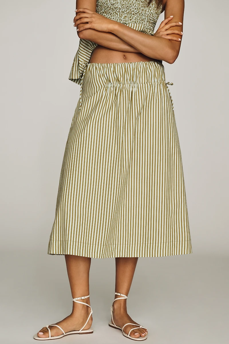 Damson Madder Caspia Cotton Midi Skirt