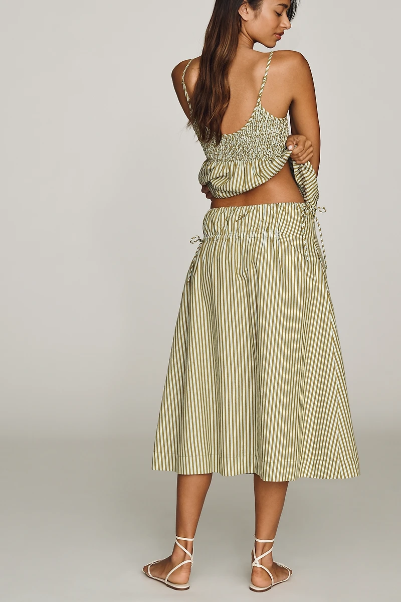 Damson Madder Caspia Cotton Midi Skirt