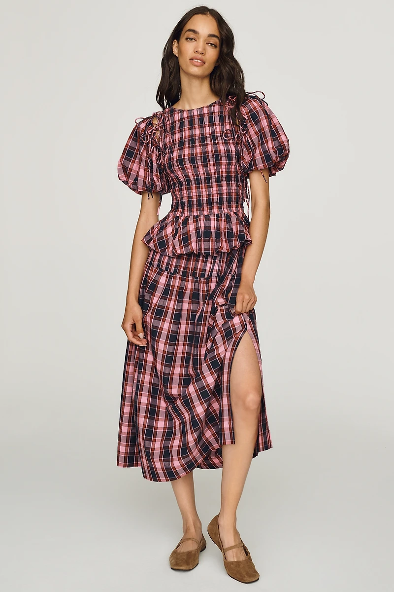 Damson Madder Josie 100% Cotton Midi Skirt