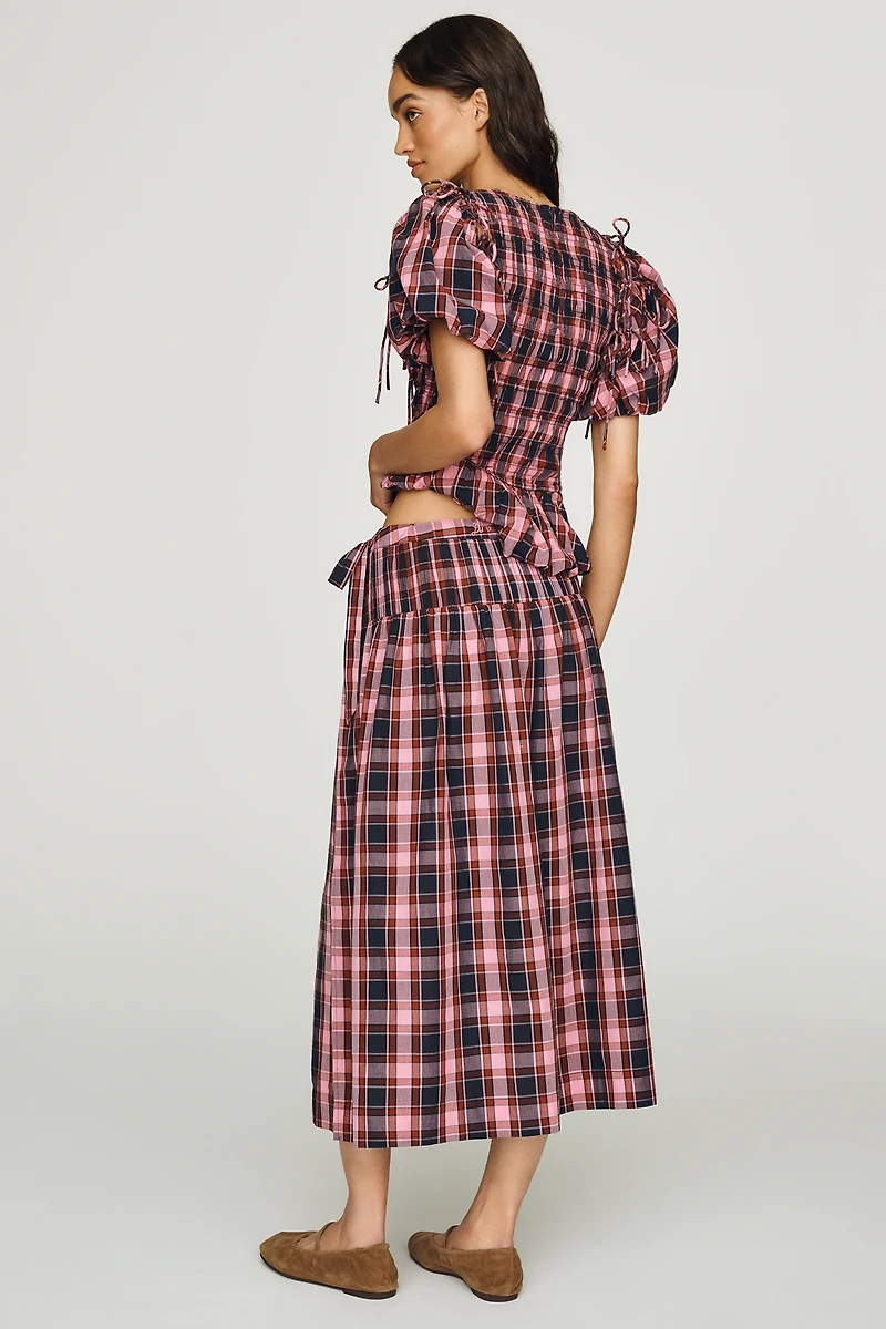 Damson Madder Josie 100% Cotton Midi Skirt