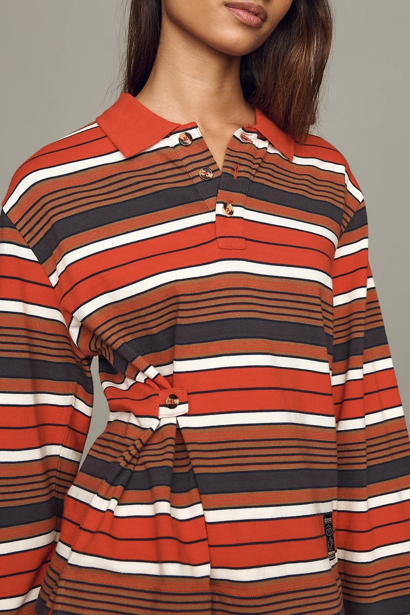 Damson Madder Noah Cotton Cinched Rugby Shirt