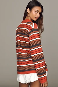 Damson Madder Noah Cotton Cinched Rugby Shirt