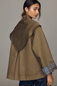 Damson Madder Jerry 100% Cotton Cropped Trench Coat