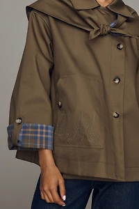Damson Madder Jerry 100% Cotton Cropped Trench Coat