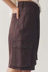 Good American High-Rise Twill Cargo Shorts