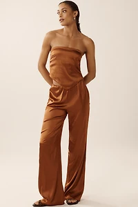 Good American Satin Pull-On Pants