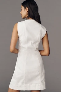 Good American Power Cap-Sleeve Stretch Mini Dress