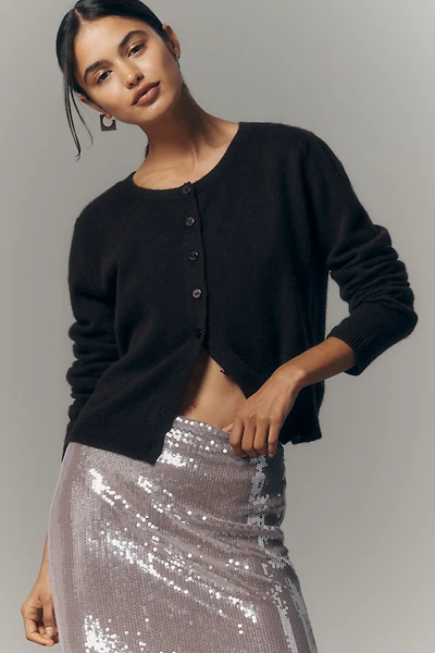 Reformation Clara 100% Cashmere Crew Cardigan