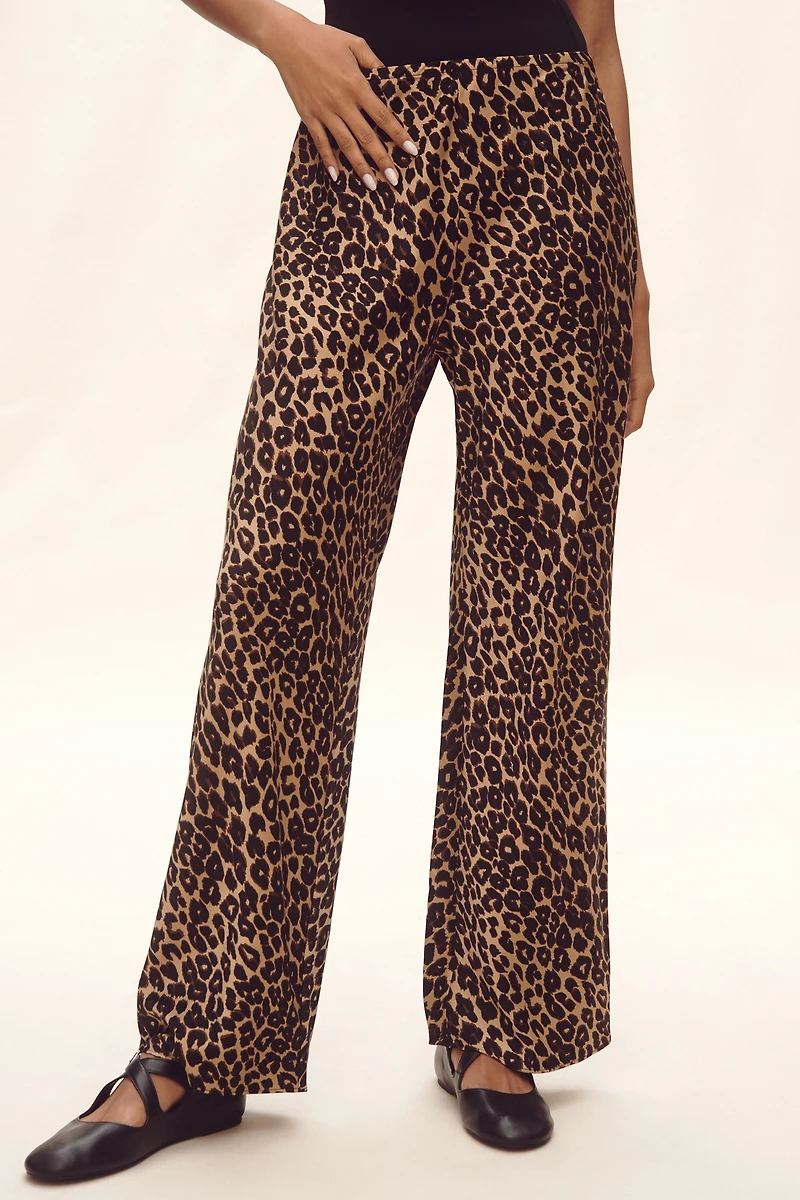 Reformation Gale Satin Mid-Rise Bias Pants