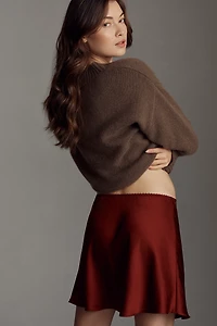 Reformation Brandy Satin Mini Skirt