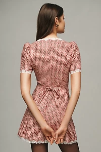 Reformation Anabella Short-Sleeve Mini Dress