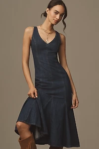 Reformation Serafina Mermaid Skirt Sleeveless Denim Dress