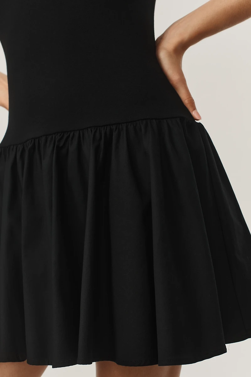 Reformation Defina Drop-Waist Knit Mini Dress