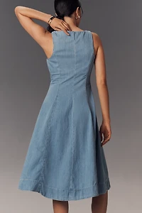 Reformation Sebastien Denim Midi Dress