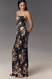 Reformation Frankie Silk Maxi Dress