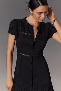 Reformation Zebrina Short-Sleeve Midi Dress