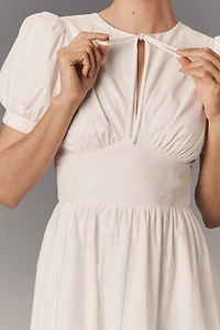 Reformation Noor Puff-Sleeve Midi Dress