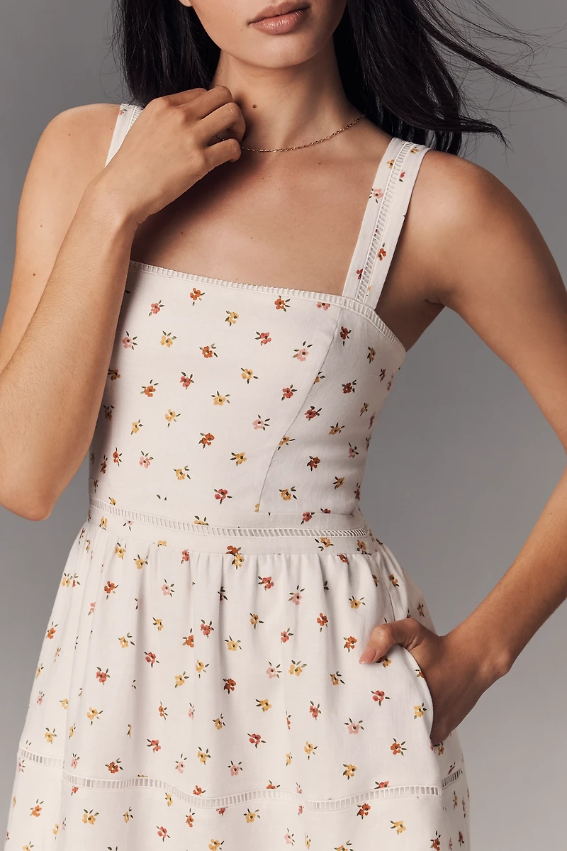 Reformation Everett Linen Midi Dress