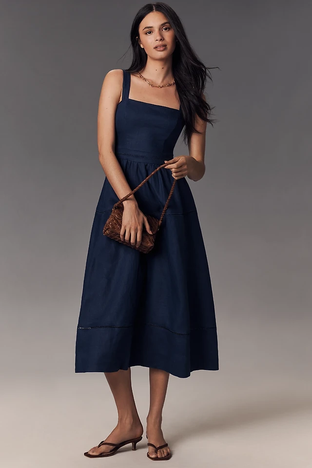 plain long dress L'AGENCE Akiya Satin Maxi Dress In Black