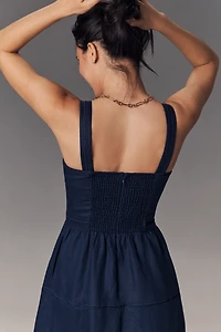 Reformation Everett Linen Midi Dress