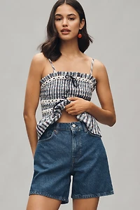 Reformation Raye Mid-Rise Relaxed Jean Shorts