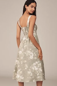 Reformation Tagliatelle Linen Midi Dress