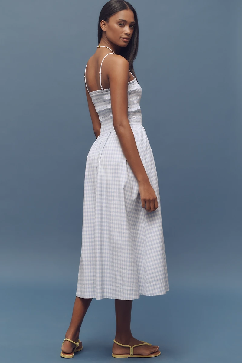 Reformation Kerrie Smocked Midi Dress