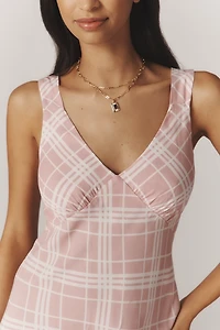 Reformation Beauden Sleeveless V-Neck Crepe Midi Dress