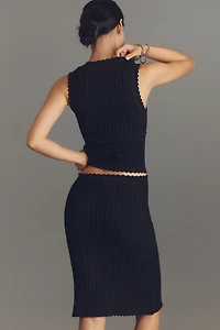 Reformation Erin Cotton Sweater Tank & Skirt Set