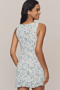 Reformation Dale Sleeveless Boat-Neck Mini Dress