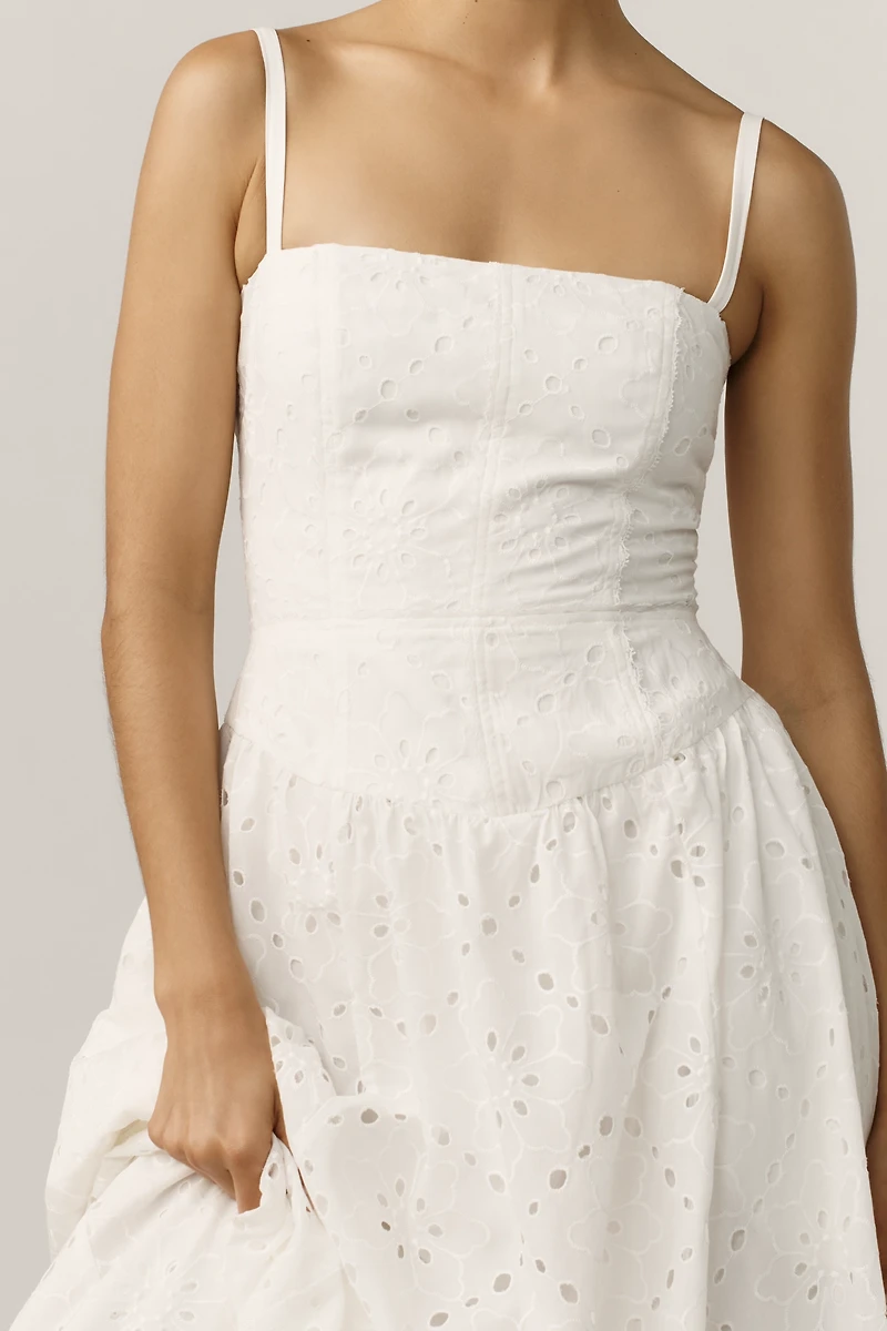 Reformation Katarin Eyelet Midi Dress