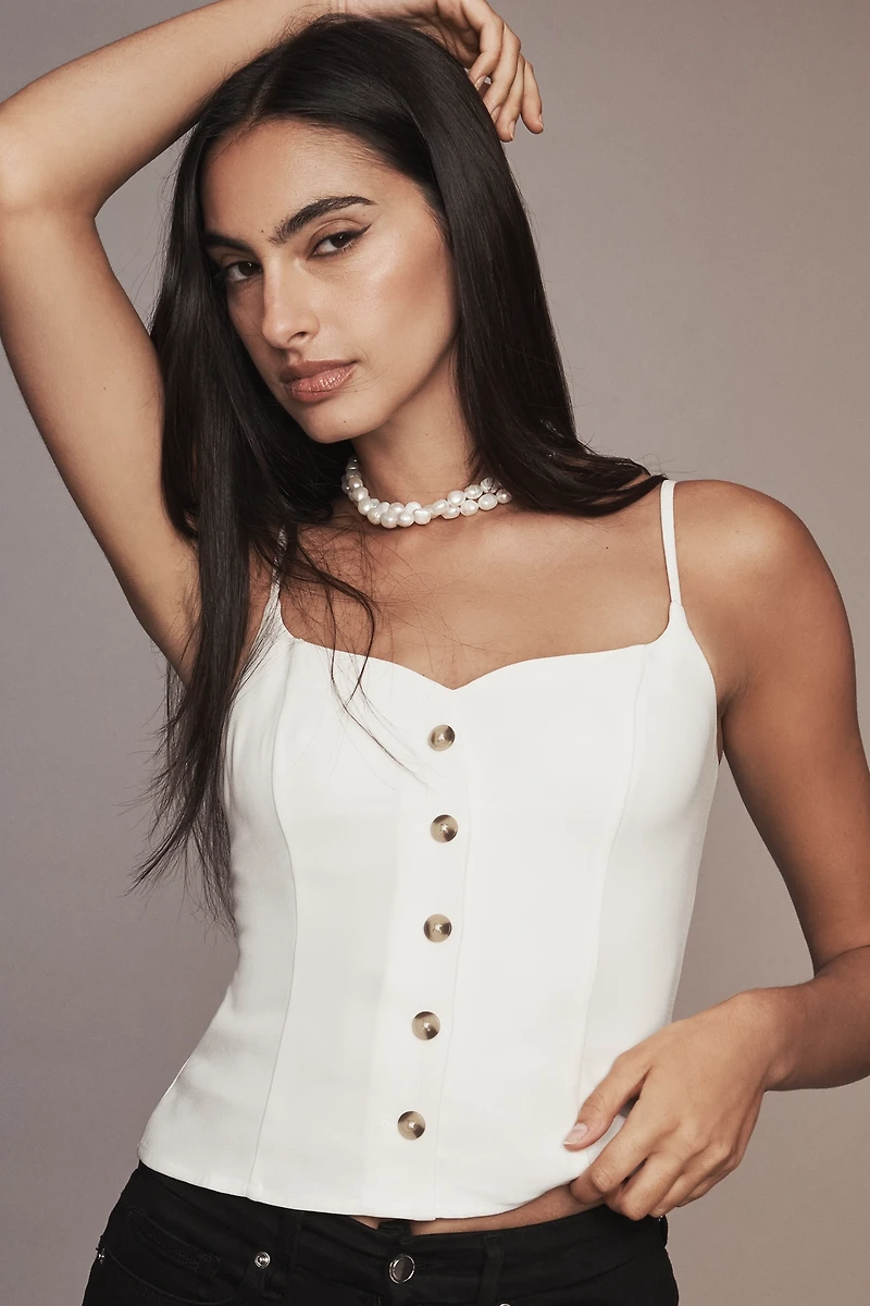 Reformation Danika Buttondown Tank Top