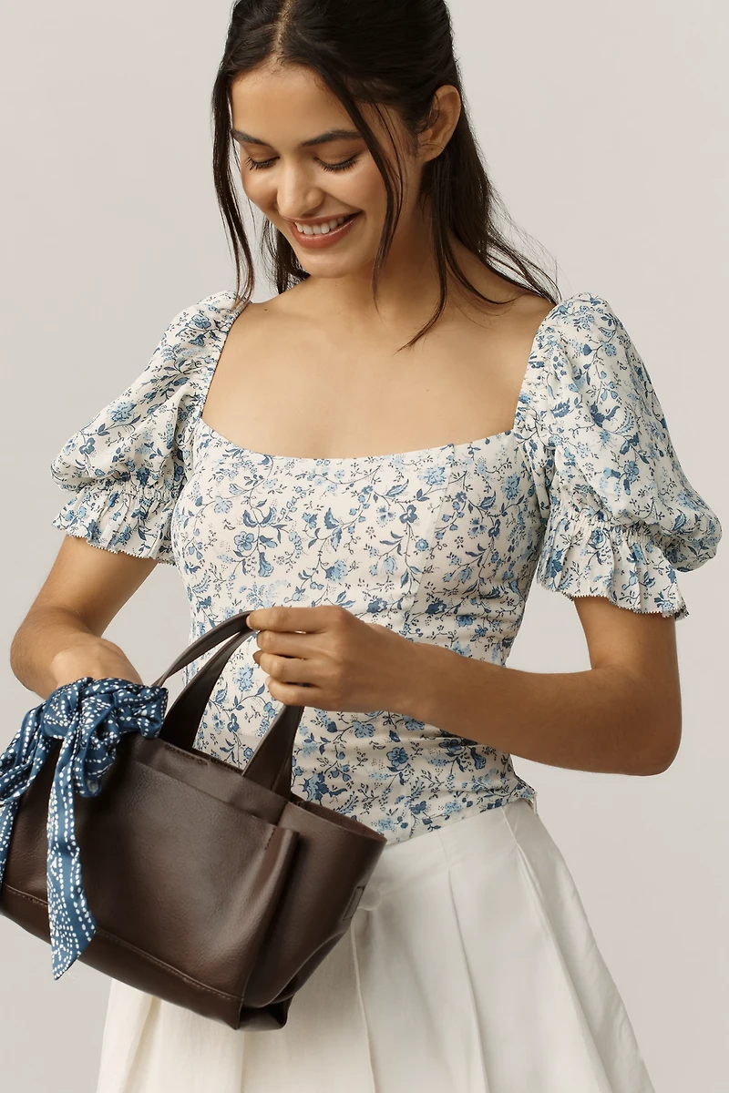 Reformation Marin Puff-Sleeve Blouse