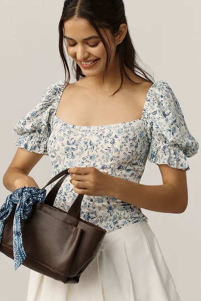 Reformation Marin Puff-Sleeve Blouse