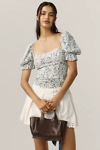 Reformation Marin Puff-Sleeve Blouse